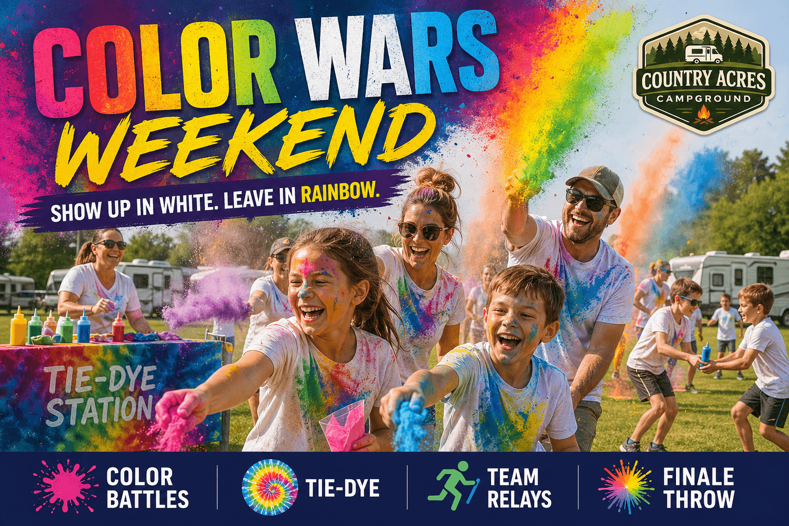 Country Acres Color Wars Weekend, July 31–Aug 2