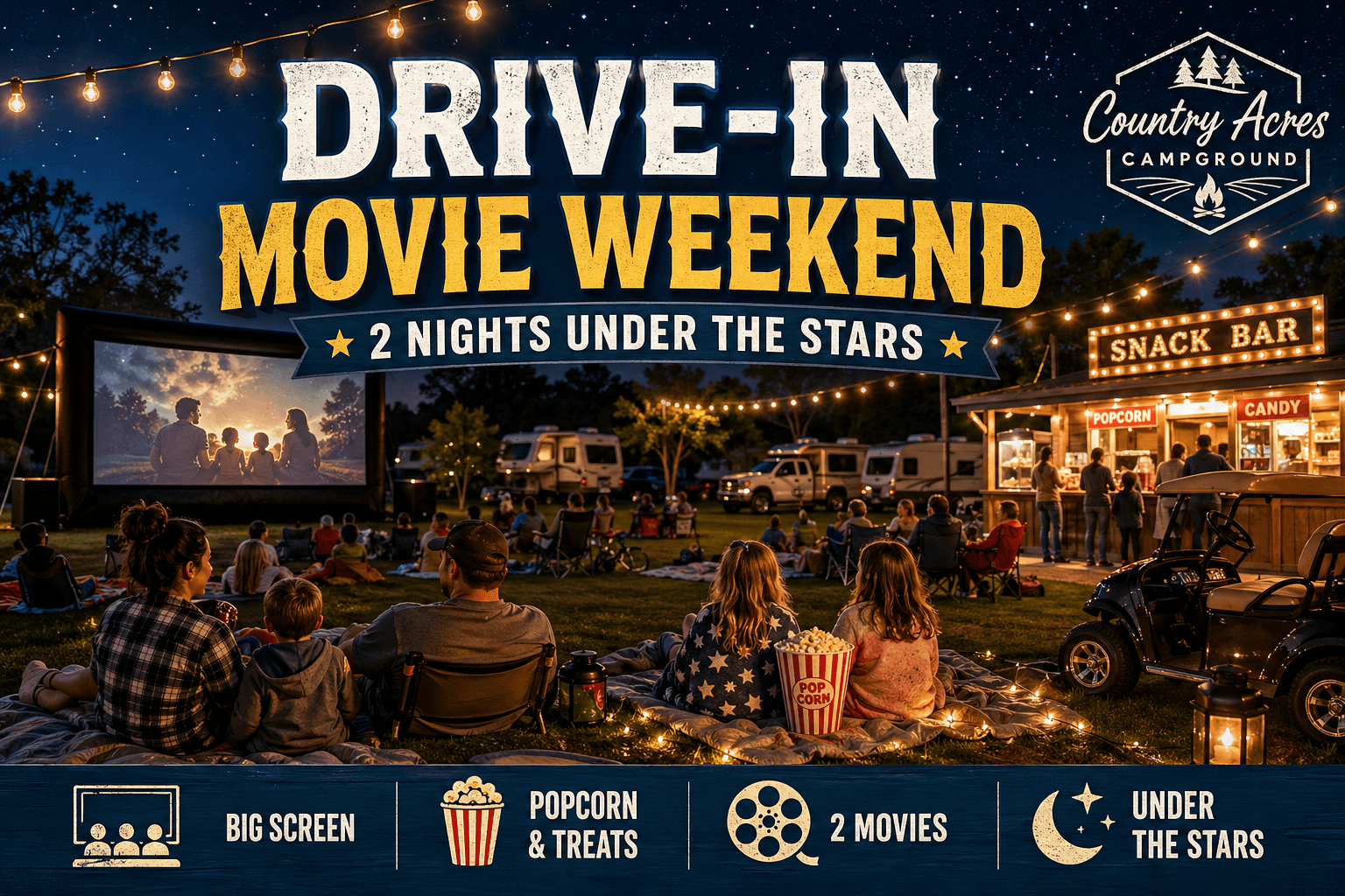 Country Acres Drive-In Movie Weekend, June 26–28