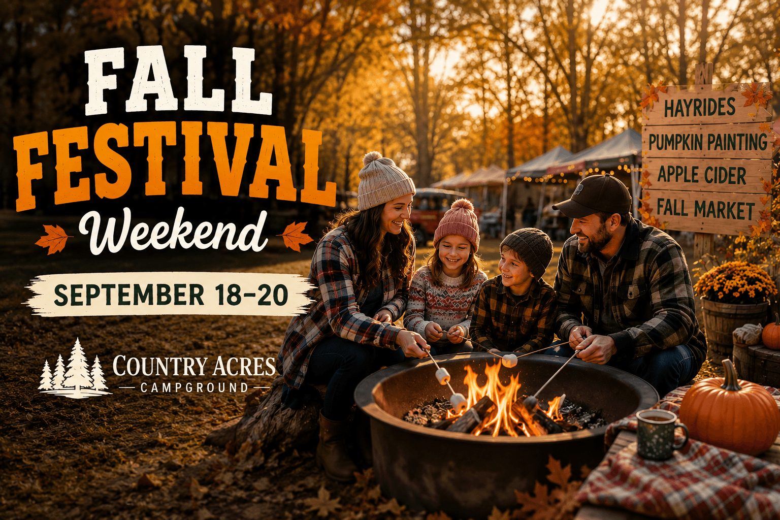Fall Festival Weekend at Country Acres — Sept 18–20 activity schedule