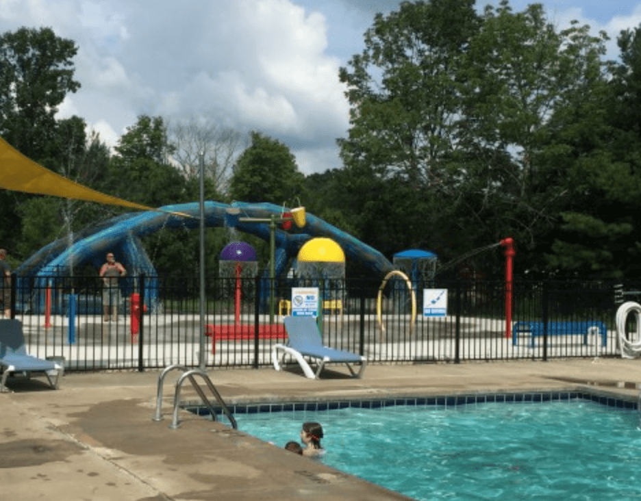 Pool and splash pad area
