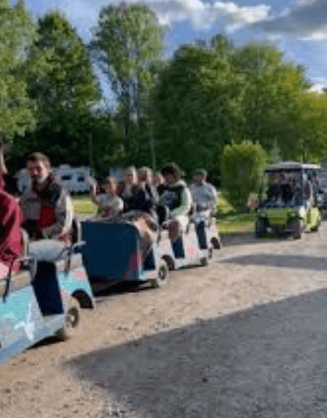 Kids rides at the campground