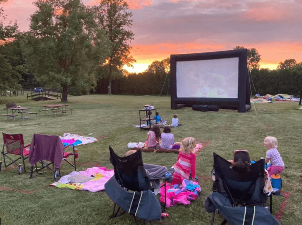 Outdoor movie night