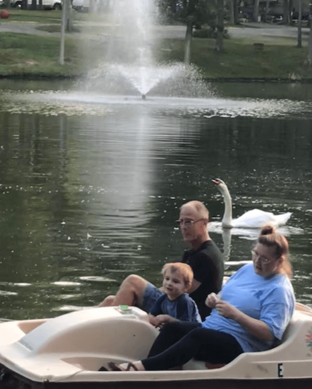Paddle boat with Henry the Swan