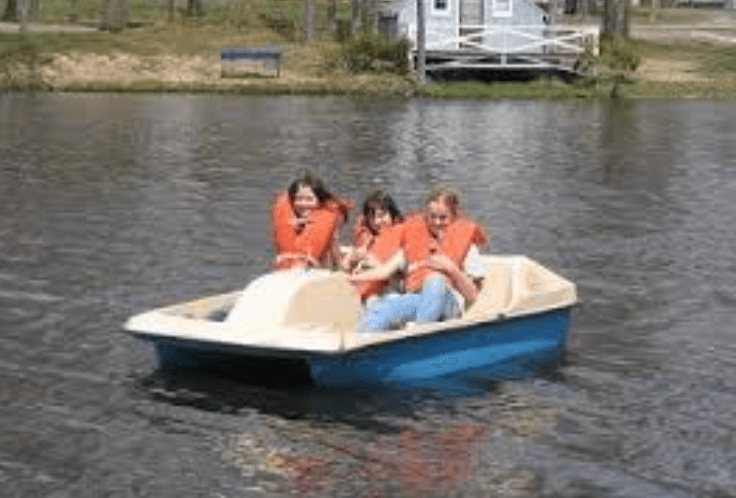 Paddle boat on the lake