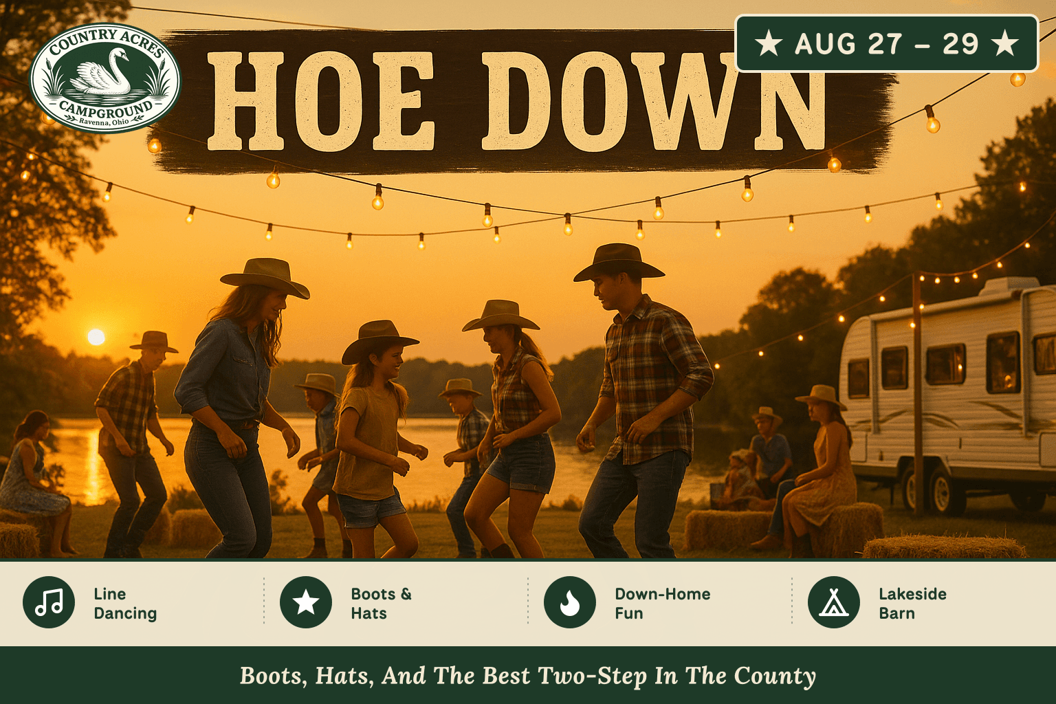 Country Acres Hoe Down — Aug 27 – 29, Country Acres Campground 2027