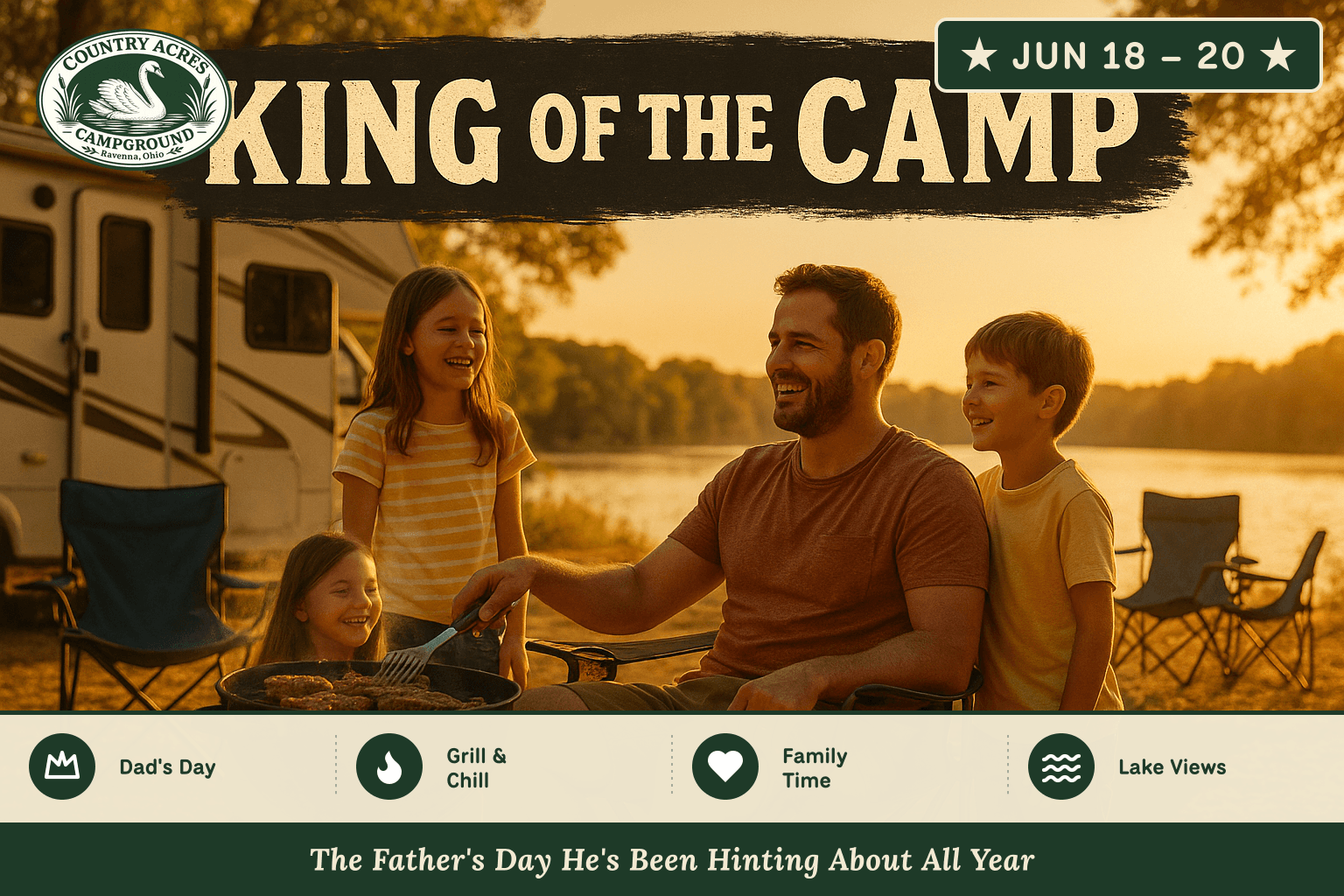 King of the Camp — Jun 18 – 20, Country Acres Campground 2027