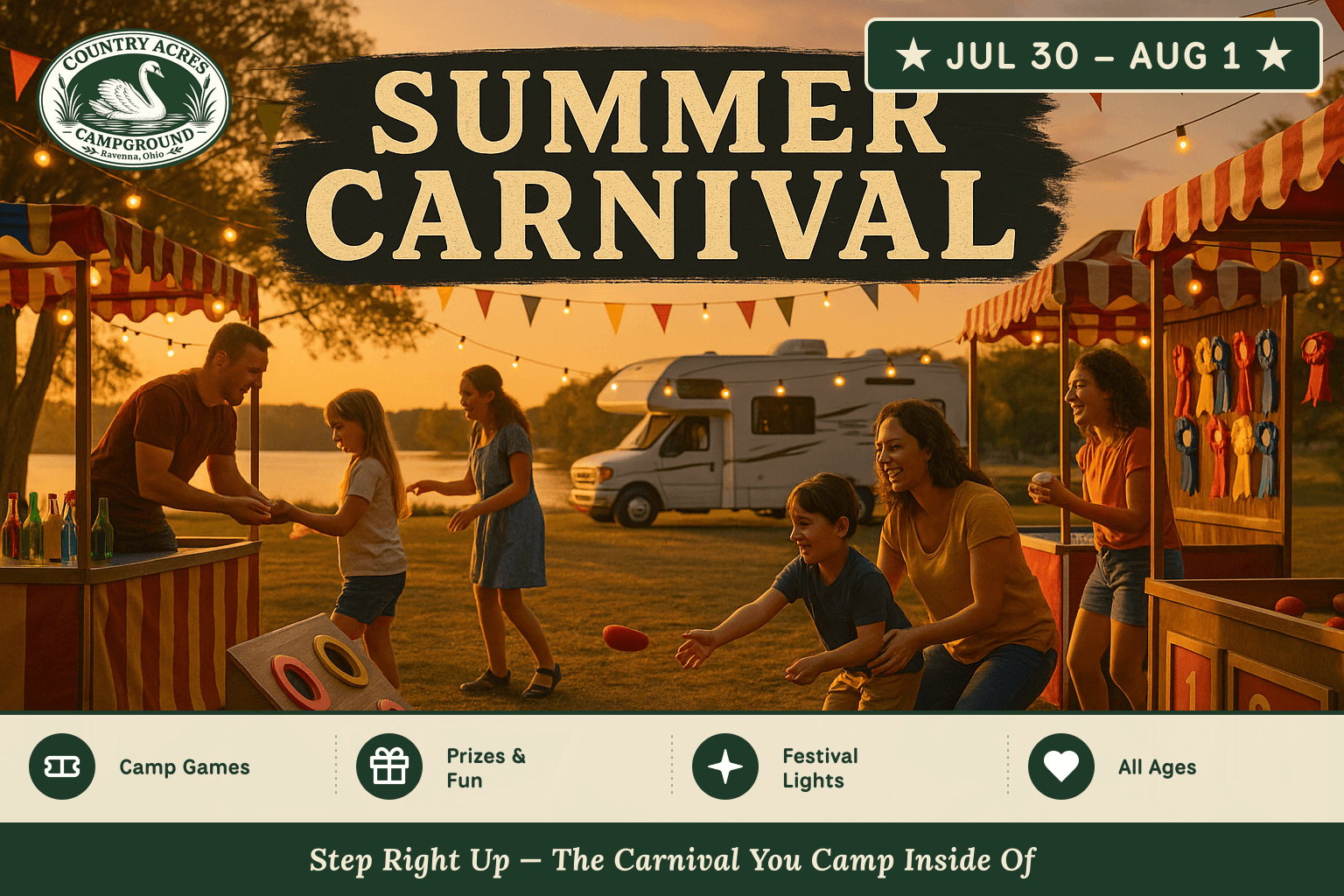 Mid Summer Carnival — Jul 30 – Aug 1, Country Acres Campground 2027