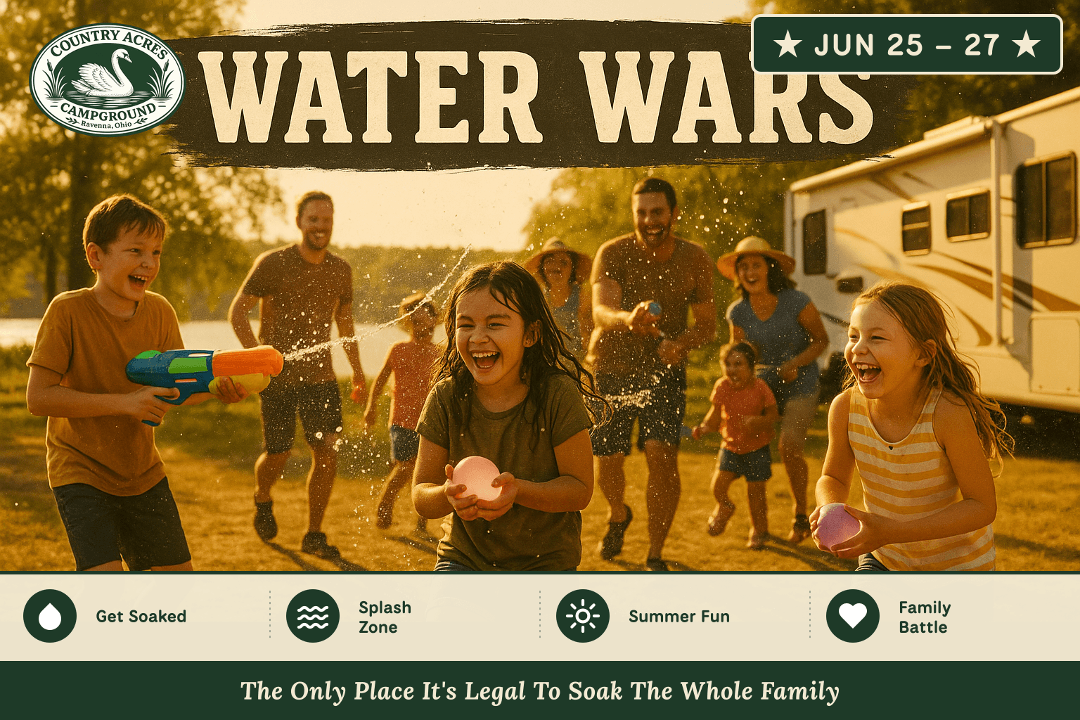 Water Wars — Jun 25 – 27, Country Acres Campground 2027