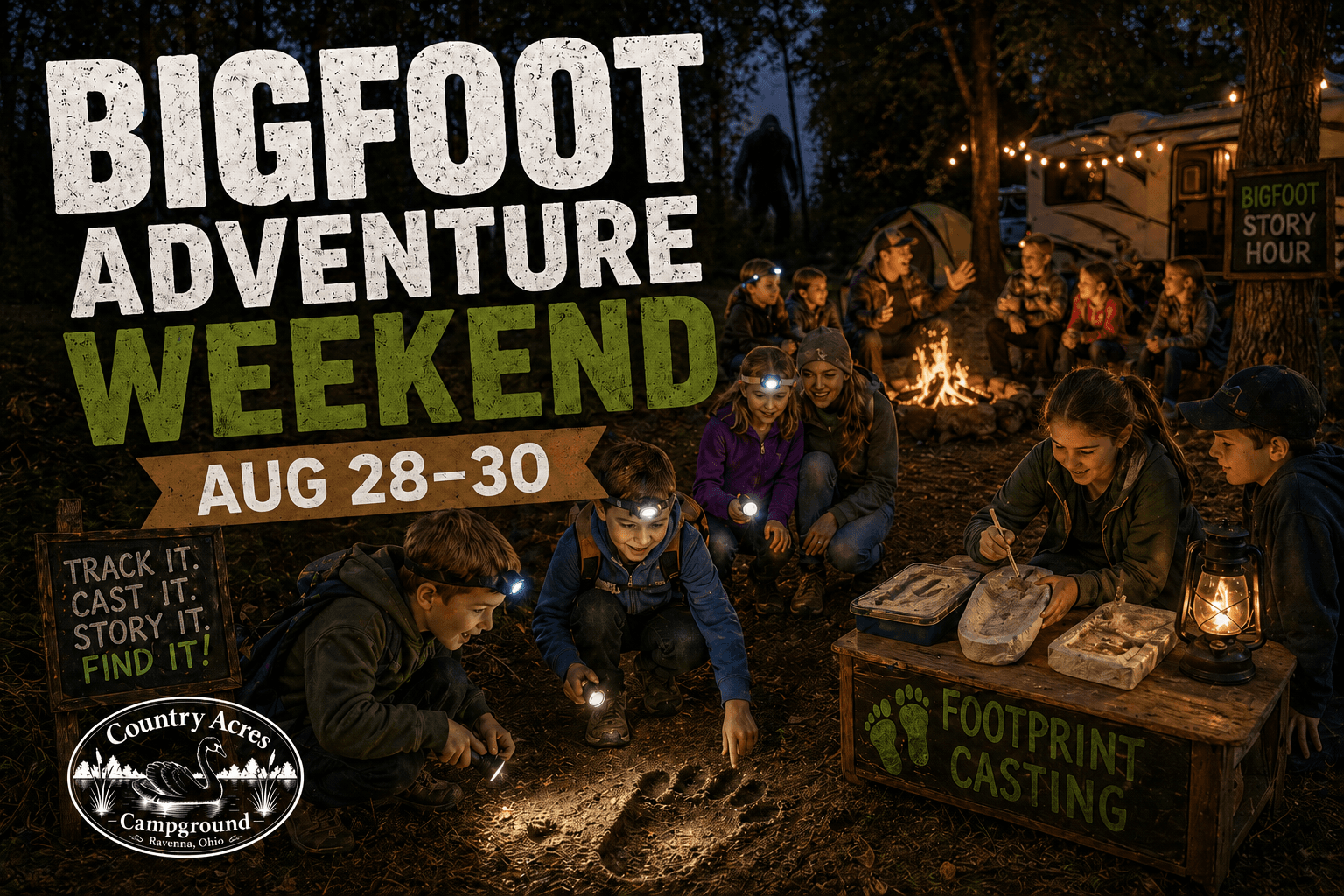 Country Acres Bigfoot Adventure Weekend, Aug 28β30