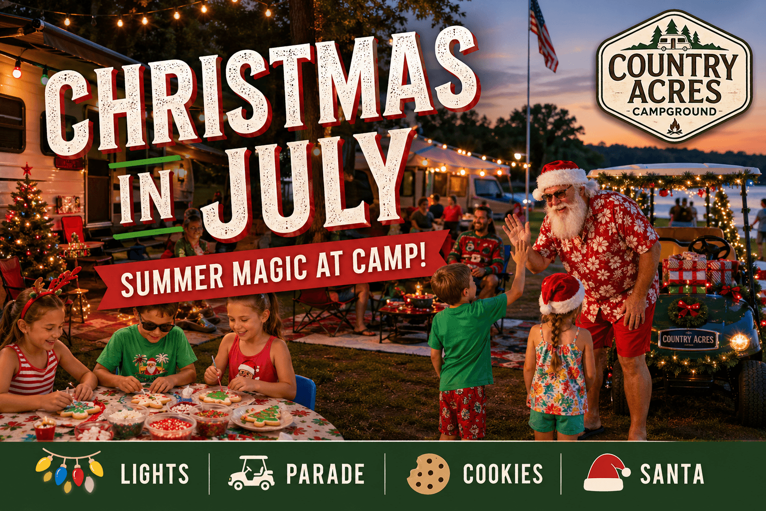 Country Acres Christmas in July, July 24β26