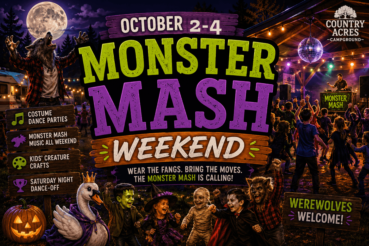Country Acres Monster Bash, Oct 2β4